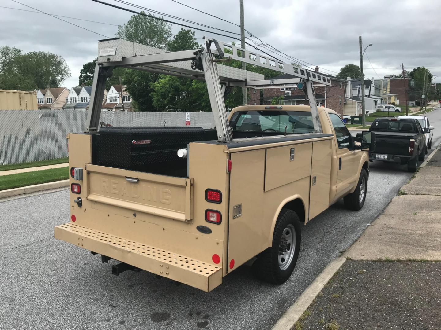 2015 Tan /Gray Ford F-350 SD 350 (1FDRF3E61FE) with an 6.2 V8 engine, Automatic transmission, located at 577 Chester Pike, Prospect Park, PA, 19076, (610) 237-1015, 39.886154, -75.302338 - Photo#4